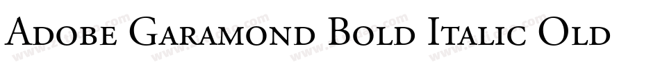 Adobe Garamond Bold Italic Oldstyle Figures字体转换